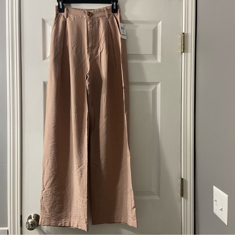 Wide leg linen pant (high waisted) NWT
